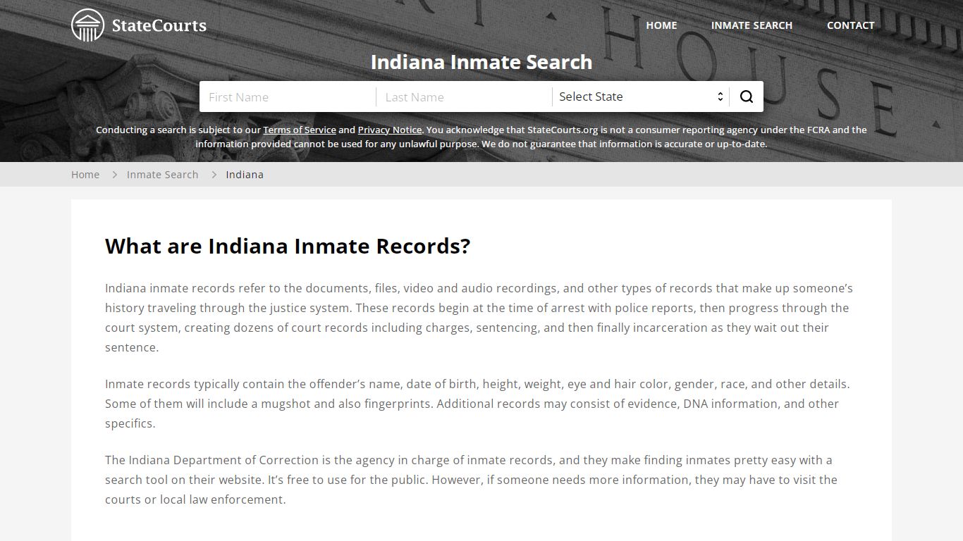 Indiana Inmate Search, Prison and Jail Information ...